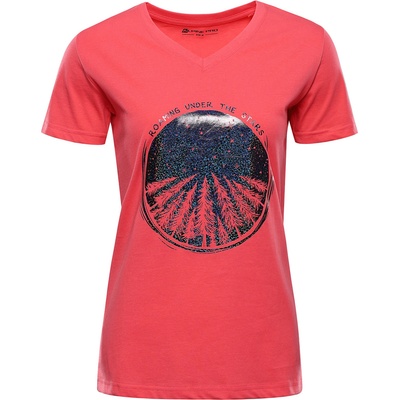 ALPINE PRO Дамска памучна тениска ALPINE PRO DORENA calypso coral вариант pb ALPINE PRO | Cherven | ЖЕНИ | XS