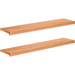 vidaXL Парапети за прозорци 2 бр. Лакиран 120 x 30 x 2 cm Солидно бук (42048236)