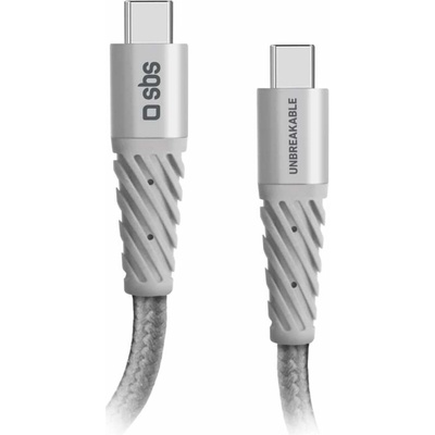 SBS TECABLEUNRELTCCK Unbreakable dátový USB-C/USB-C, 1,5m, sivý