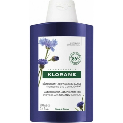 Klorane šampon neutralizující žluté tóny Chrpa BIO 200 ml