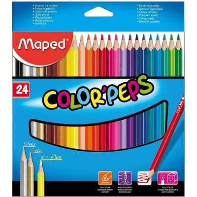 Maped Цветни моливи Мапед maped color'peps 24 цвята