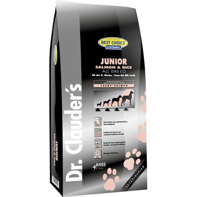 Dr.Clauder's Super Premium Sensitive Junior Salmon & Rice - със сьомга и ориз, за чувствителни подрастващи кучета от 2 до 12 месеца 4кг