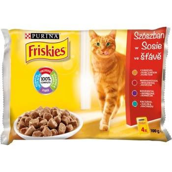 Image 1 of Friskies Chicken/beef/lamb/duck in sauce 4x85 g