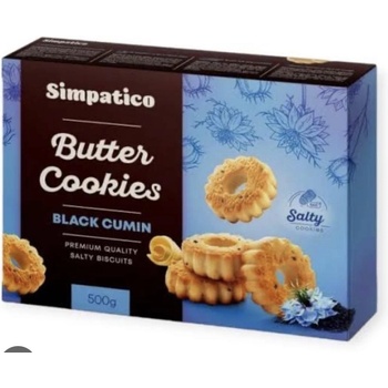 SIMPATICO БИСКВИТИ СИМПАТИКО СОЛ, КИМИОН И МАСЛО 500ГР
