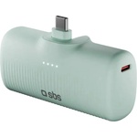 SBS EcoPower 5000 mAh 10W Преносима батерия Powerbank с вграден USB-C (TEBB5000PLUGLBGRS)