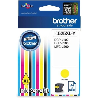 Brother Оригинален патрон Brother LC525XL, 1300 страници/5%, Yellow (3015100088)