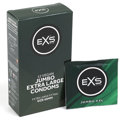 EXS Condoms Jumbo Extra Large 69mm 12 pack