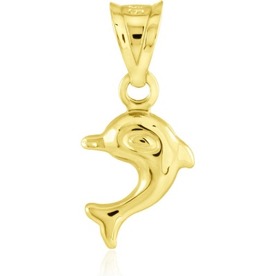 Gemmax Plastický zlatý přívěsek Delfín GBPYN 35121
