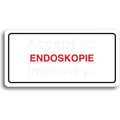 ACCEPT Piktogram ENDOSKOPIE - bílá tabulka - barevný tisk