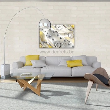 Image 1 of Картина Канава Жълт флорален диамант 3d s