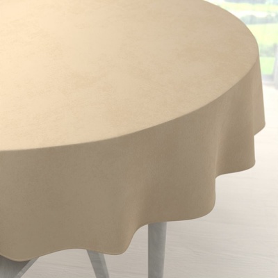 Biante Veľký zamatový okrúhly obrus Velvet Premium SVP-045 Kávovo béžový Ø 240 cm
