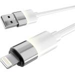AVAX CB311 GLOWY 2 м USB-A - Lightning бял кабел за зареждане AVAX_CB311 (AVAX_CB311)