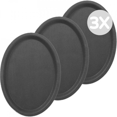 Hendi multipack 3x Servírovací podnos Rubberform oválný Fibreglass 210x290 mm
