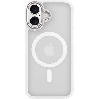 Benks Хибриден удароустойчив кейс с MagSafe за iPhone 17 - Benks Magnetic Mist Metal Frame Case (бял) (0067)
