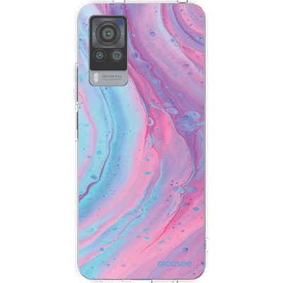 Pouzdro Picasee silikonové Vivo X60 Pro 5G Pink liquid čiré