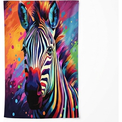 Textilomanie XL plážová osuška ZEBRINA farebná 100 x 180 cm