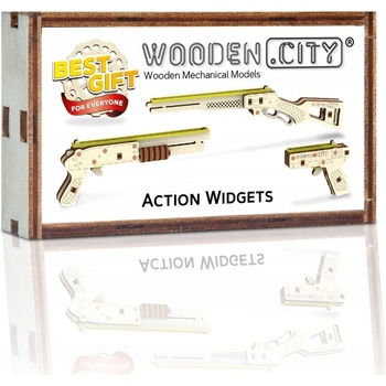 Wooden City 3D puzzle mini sada Widgets: Akční 30 ks