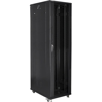 Lanberg Комуникационен шкаф Lanberg rack cabinet 19" free-standing 47U / 800x1000 self-assembly flat pack black (FF01-8047-12B)