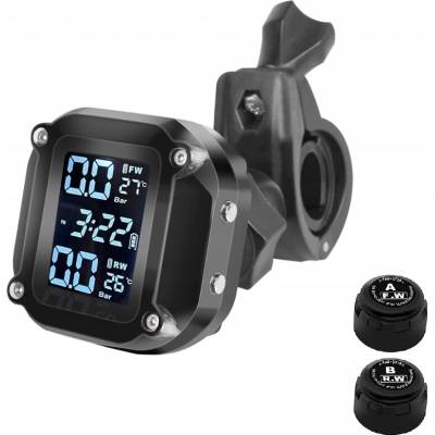 Senzory tlaku v pneumatikách motocykla TPMS, externé, Bluetooth