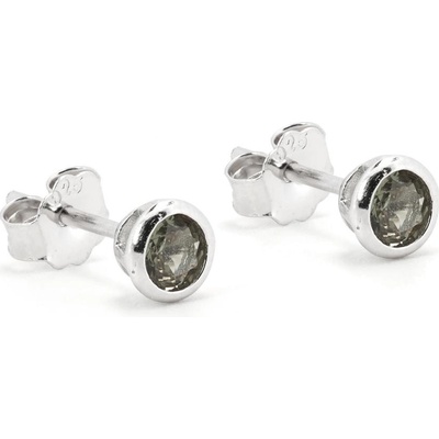 Rafity stříbrné náušnice s chrysolitem E0161PZ-03