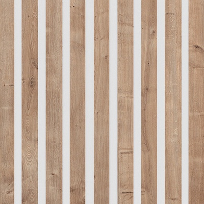Archo - Akustický panel Design line CPL Dub přírodní na bílém HDF 2600 x 400 x 21 mm