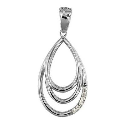 Infinitysilver Stříbrný přívěsek se zirkony kapka OP446496