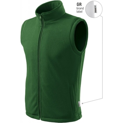 Rimeck Next 518 Fleece vesta unisex 06 brand label lahvově zelená