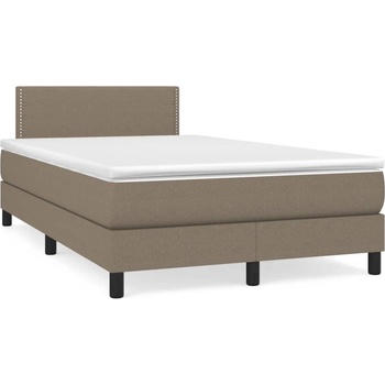 vidaXL Боксспринг легло с матрак, таупе, 120x190 см, плат (3269720)
