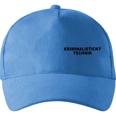 Kriminalistický technik so zahnutým šiltom a látkovou sponou Svetlomodrá