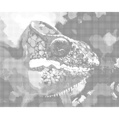 ZUTY Bodkovanie - ABSTRAKTNÝ FAREBNÝ CHAMELEÓN Rámovanie: vypnuté plátno na rám, Rozmer: 40x50 cm