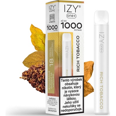 IZY VAPE IZY ONE+ Rich Tobacco 18 mg 1000 potáhnutí – Zboží Mobilmania