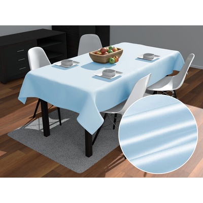 Biante satén obdĺžnikový obrus polyesterový Satén LUX-062 Svetlo modrý 140x160 cm