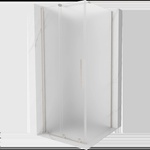 Mexen Velar плъзгаща душ кабина 120 x 120 см, матирано стъкло, четкан никел - 871-120-120-31-97 (871-120-120-31-97)