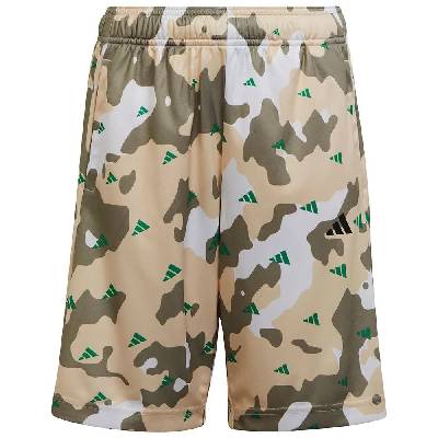 Къси панталони Adidas Tr-Es Aop shorts - Beige / Green (Sand Strata)