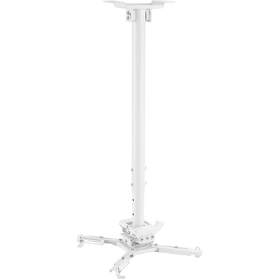 Stropný držiak na projektor Vivolink 35 kg max, 74.5 - 114.5cm, 360°, biela farba