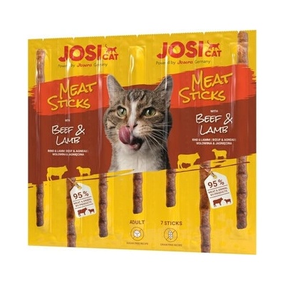 JosiCat Meat Sticks hovädzie a jahňacie 20 x 35 g