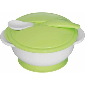Lorelli Купа с вакуумно дъно и лъжичка Lorelli - Mint Green (10230400006)
