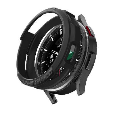 Liquid Air Case - качествен силиконов (TPU) кейс за Samsung Galaxy Watch 6 Classic 43мм (черен)