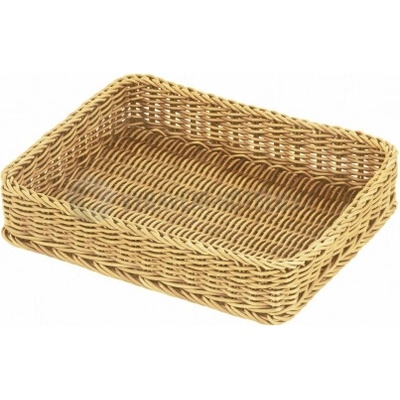 Kôš pletený GN 1/2 svetlo béžový 32,5 x 26,5 x 6,5 cm, Polyratan 401302324657