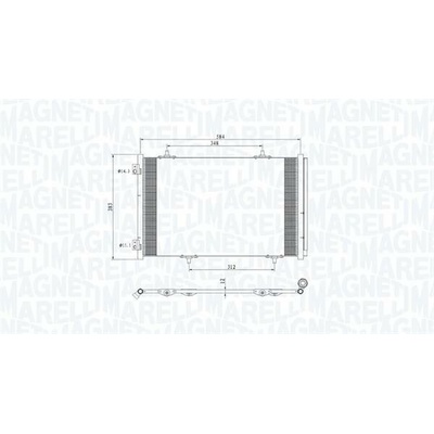 Kondenzátor klimatizace MAGNETI MARELLI 350203812000
