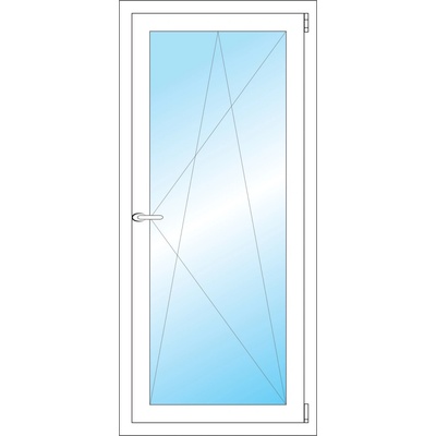 OKNA HNED Plastové okno 62x136 cm (620x1360 mm) bílé otevíravé a sklopné pravé