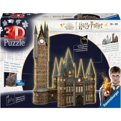 Ravensburger 3D Puzzle Harry Potter: Bradavický hrad Astronomická věž 540 ks Noční edice