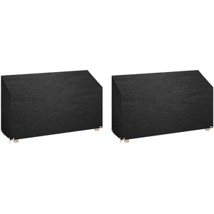 vidaXL Калъф за градинска пейка 2бр 12 капси 210x70x70/88см полиетилен (3155392) - egradina