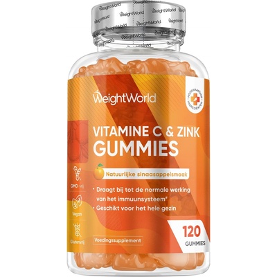 WeightWorld Vitamin C & Zinc, 120 желирани таблетки, Weight World (126387 WW)