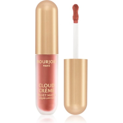 Bourjois Cloud Crème Velvet Matte ултра матиращо течно червило цвят 06 Passion Peach 3.1ml