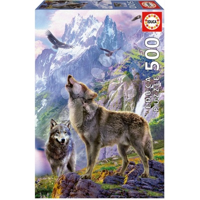 Educa Wolves in the rocks a Fix lepidlo 500 dielov