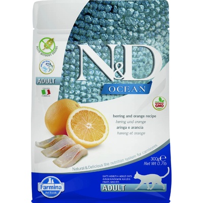 N&D OCEAN CAT Adult Herring & Orange 300 g