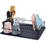 TopMebel Метална поставка за чинии Perilla в антрацит цвят 46x33x12cm