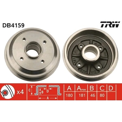 Brzdový bubon TRW DB4159