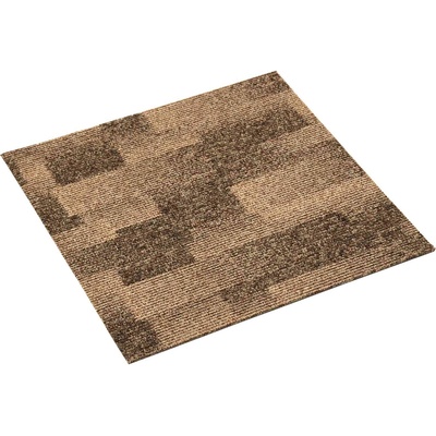 vidaXL Подов килим 20 бр. Кафяво 50 x 50 cm ПП Нисък влас (42046765)